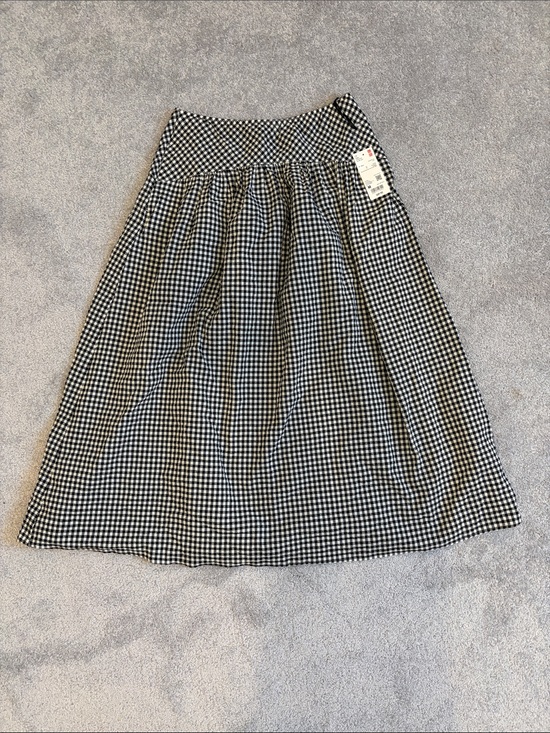 Uniqlo Dresses & Skirts - Uniqlo Black & White Gingham A-Line skirt “seersucker volume skirt”